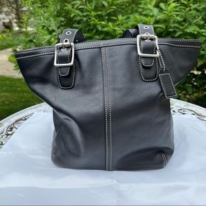 COACH HAMPTON Black LUNCH TOTE HANDBAG